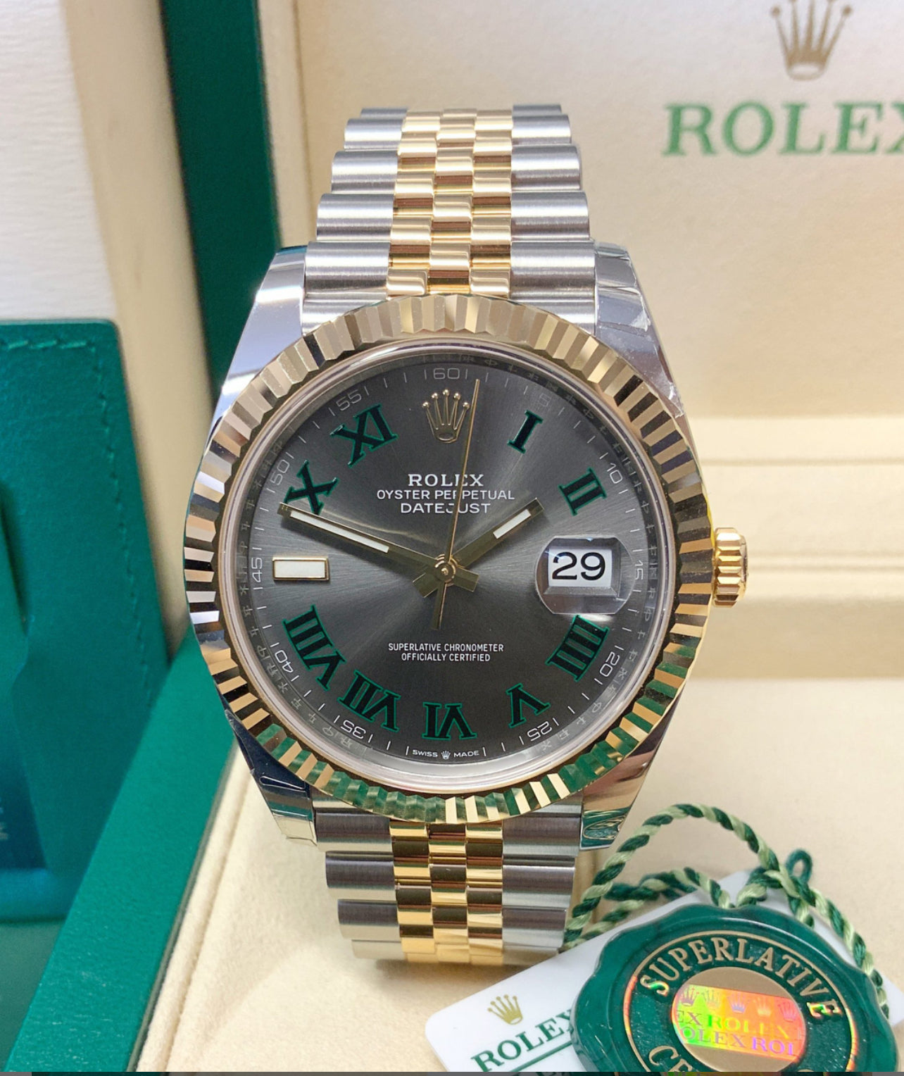 ROLEX DATEJUST JUBILÈE WIMBLEDON ACCIAIO E ORO GIALLO