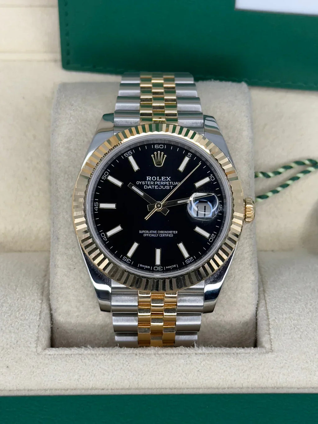 ROLEX DATEJUST JUBILEE ACCIAIO E ORO QUADRANTE NERO