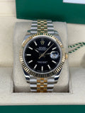 ROLEX DATEJUST JUBILEE ACCIAIO E ORO QUADRANTE NERO