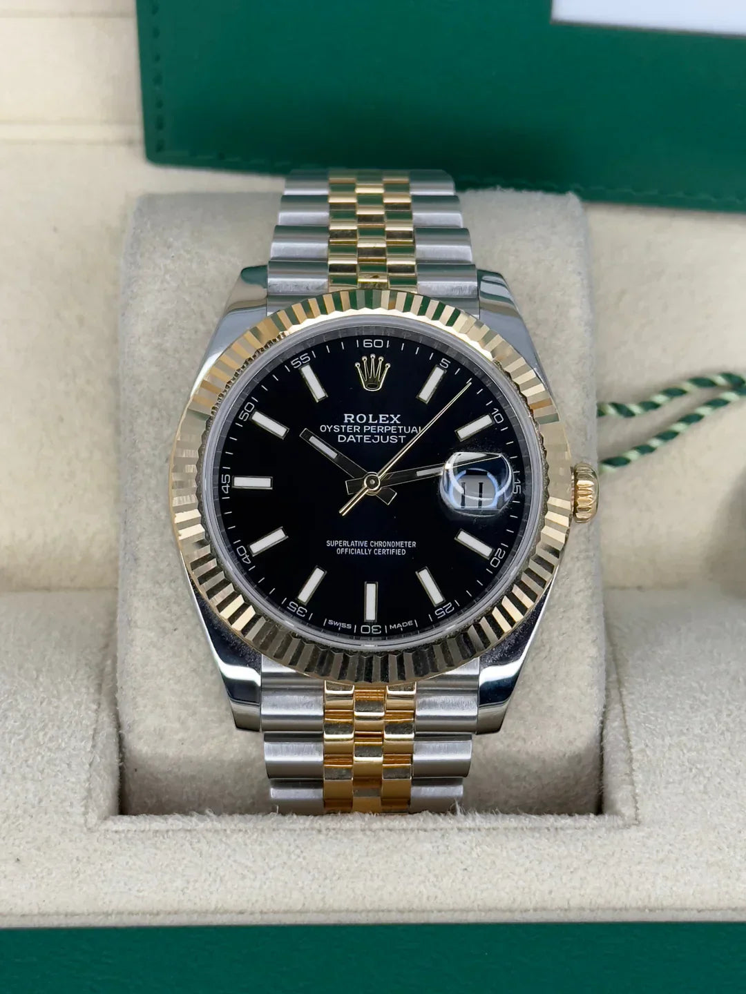 ROLEX DATEJUST JUBILEE ACCIAIO E ORO QUADRANTE NERO
