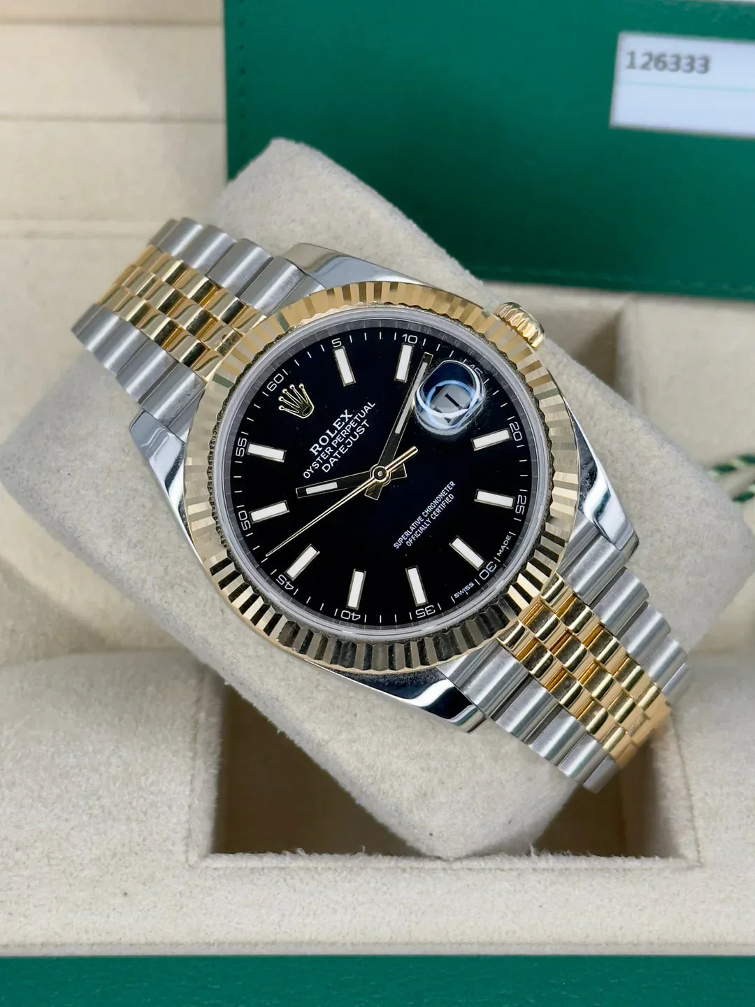 ROLEX DATEJUST JUBILEE ACCIAIO E ORO QUADRANTE NERO