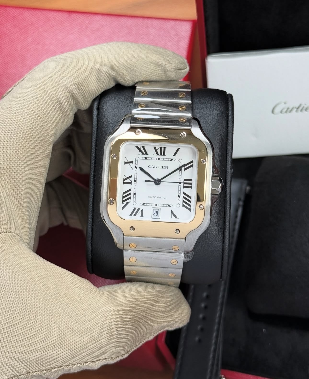 CARTIER SANTOS STEEL/GOLD UOMO