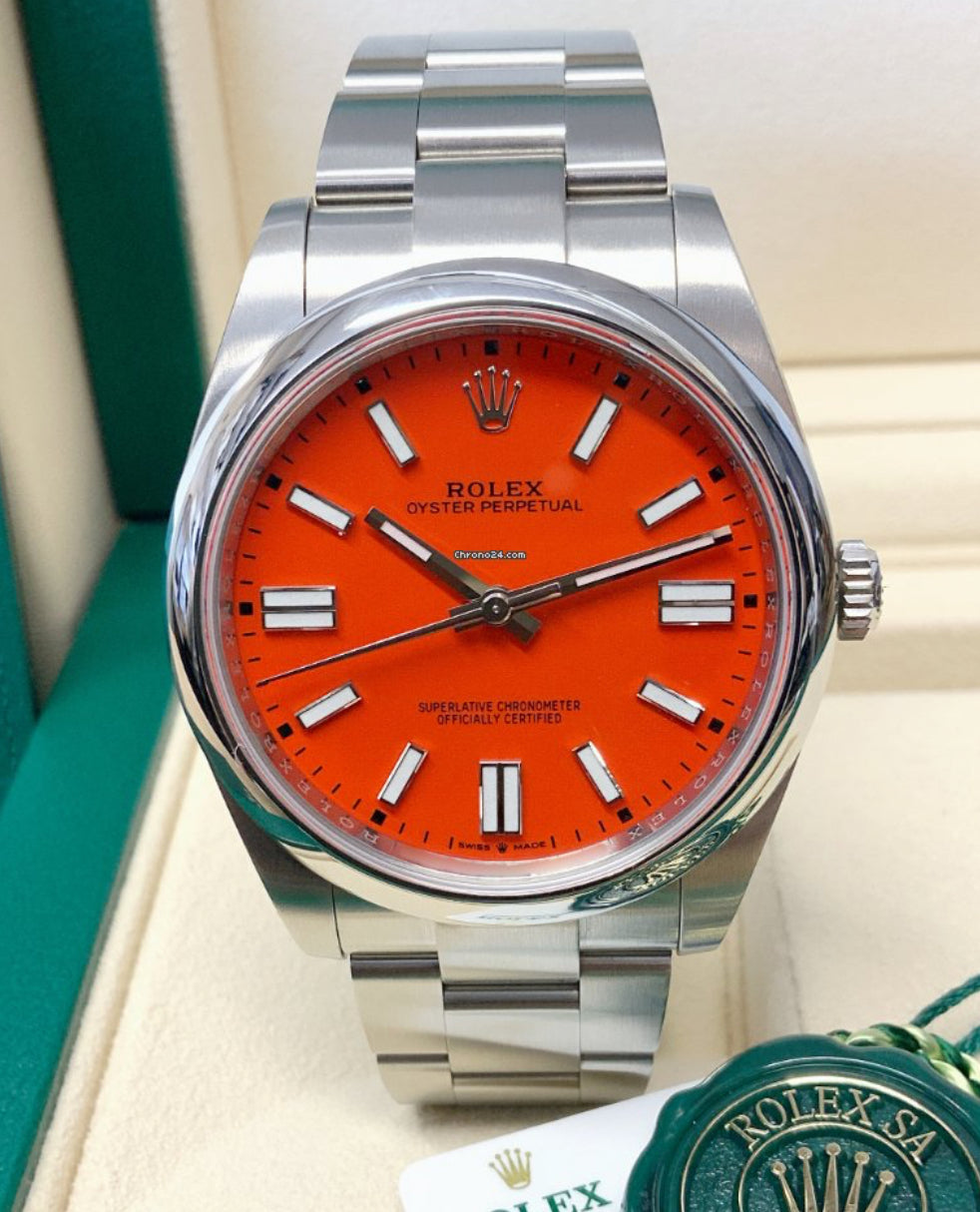 ROLEX OYSTER PERPETUAL CORAL