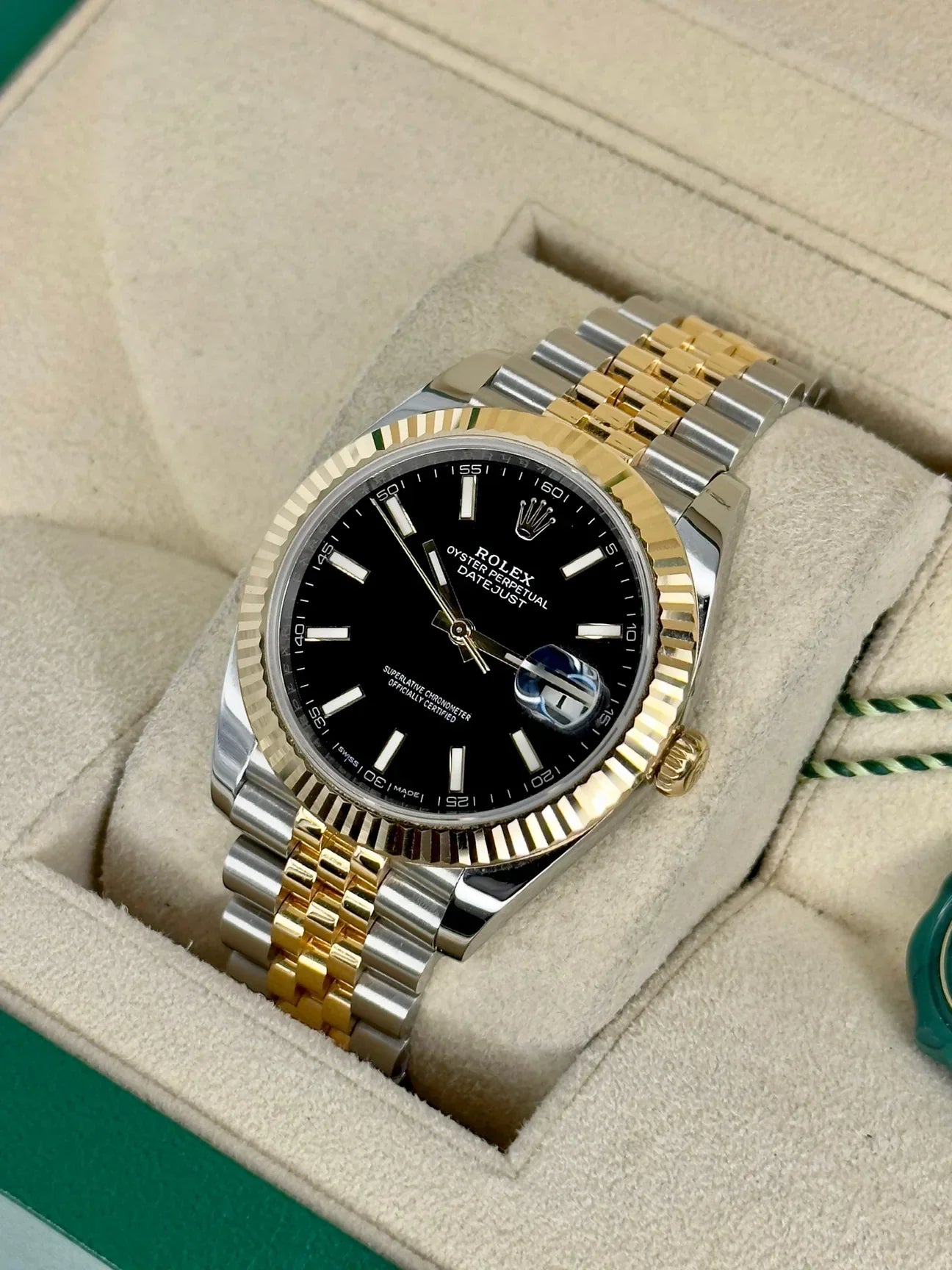 ROLEX DATEJUST JUBILEE ACCIAIO E ORO QUADRANTE NERO