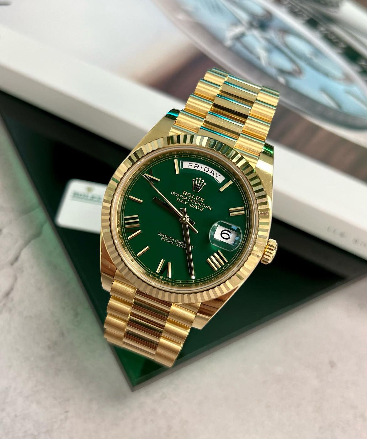 ROLEX DAY-DATE QUADRANTE VERDE