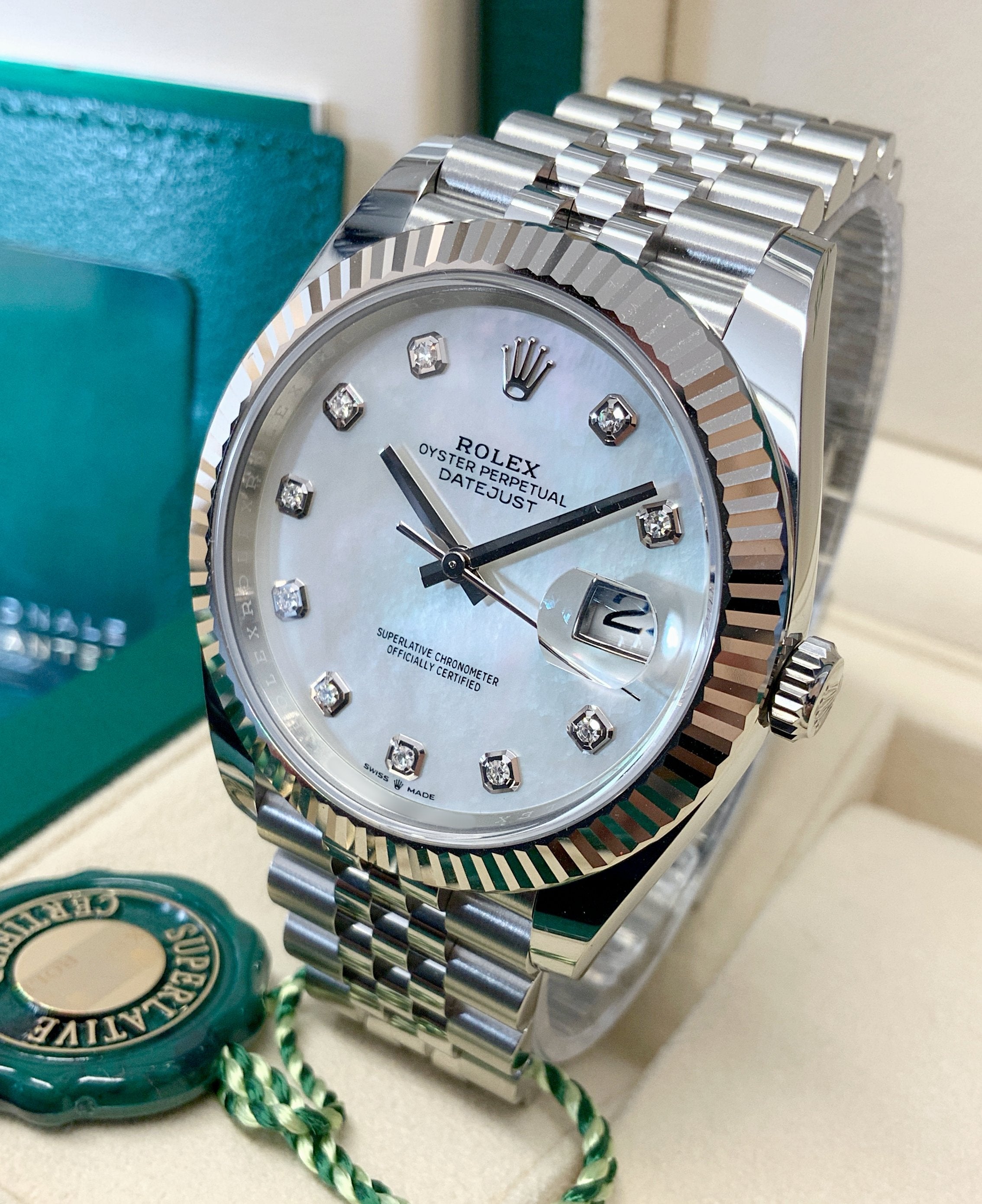 ROLEX DATEJUST JUBILÉE BIANCO DIAMOND