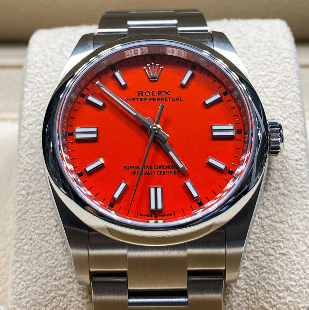 ROLEX OYSTER PERPETUAL CORAL