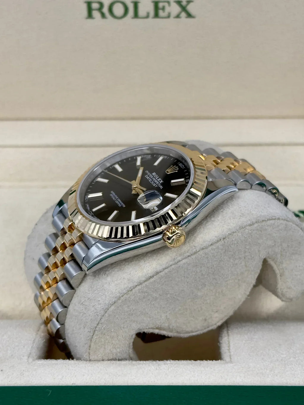 ROLEX DATEJUST JUBILEE ACCIAIO E ORO QUADRANTE NERO