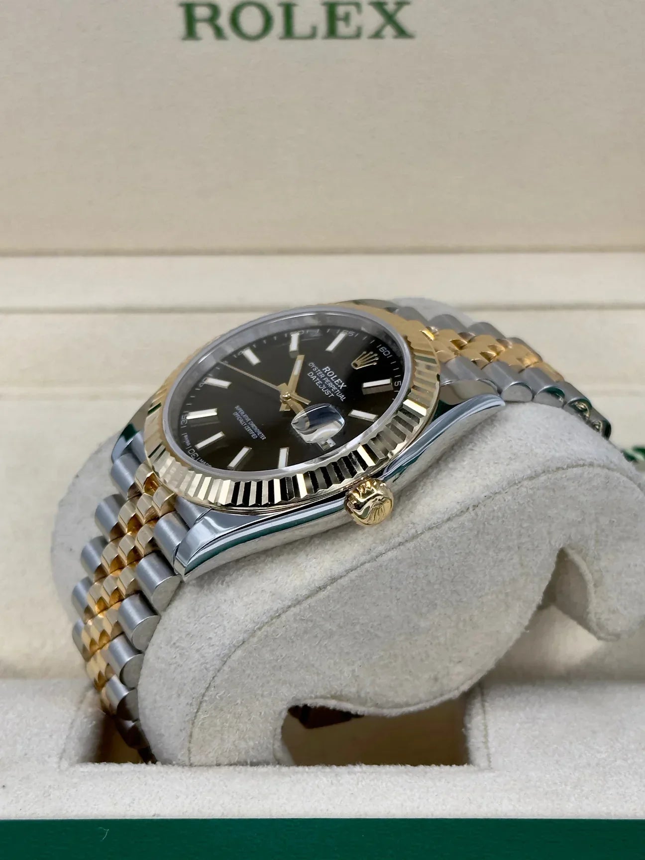ROLEX DATEJUST JUBILEE ACCIAIO E ORO QUADRANTE NERO
