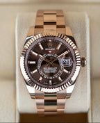 ROLEX SKY DWELLER CHOCOLATE ORO ROSA