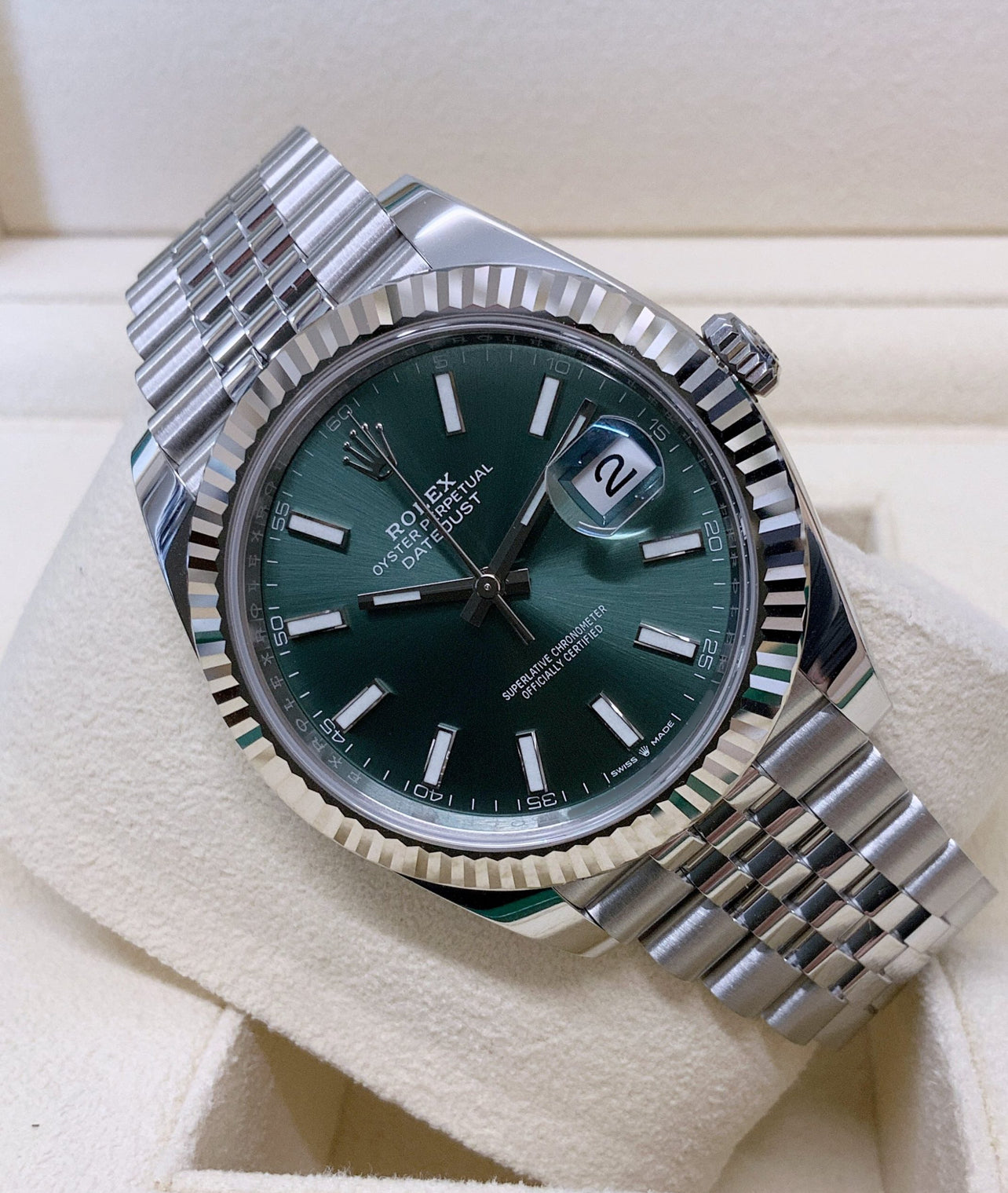 ROLEX DATEJUST JUBILÉE MINT GREEN