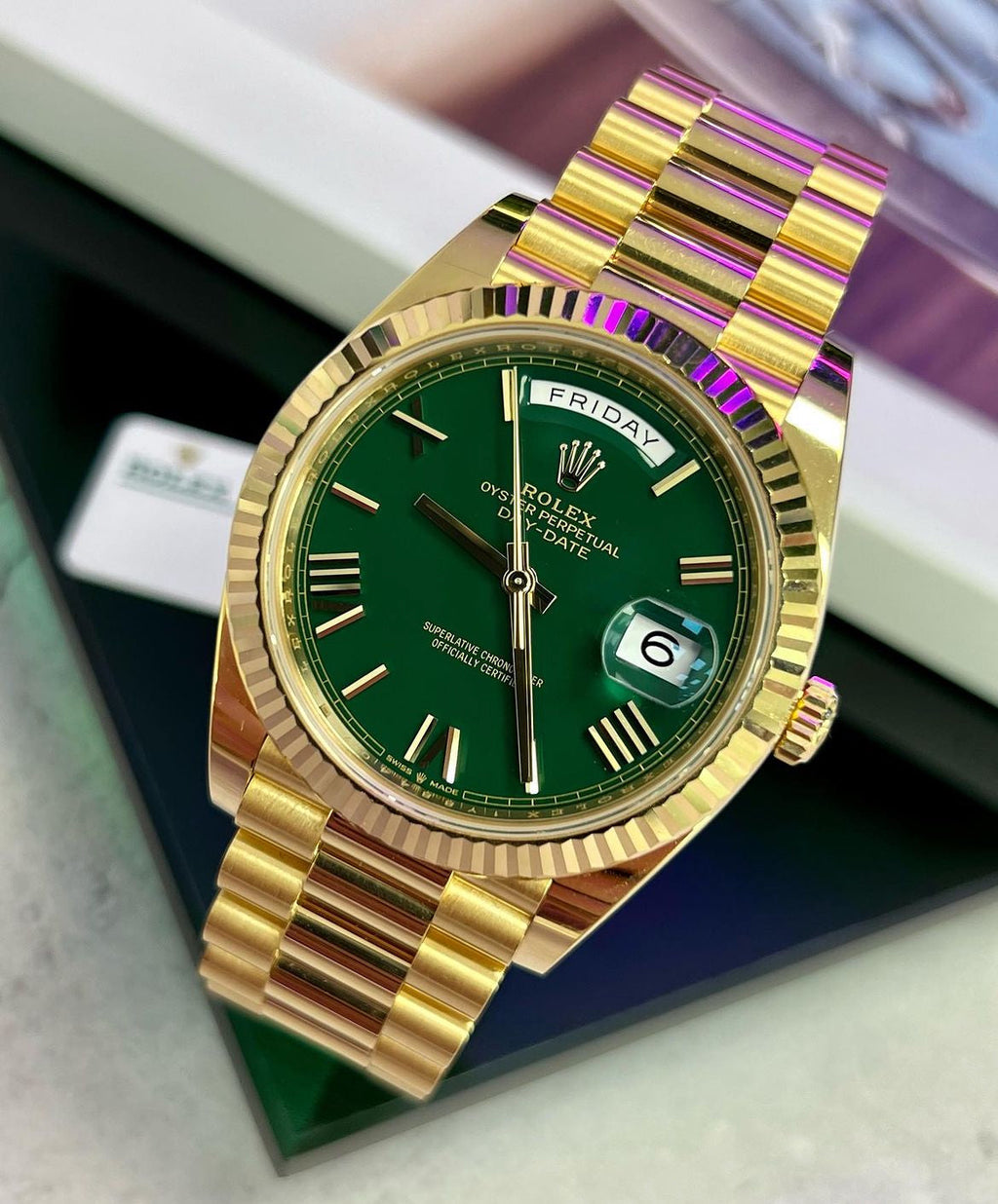 ROLEX DAY-DATE QUADRANTE VERDE