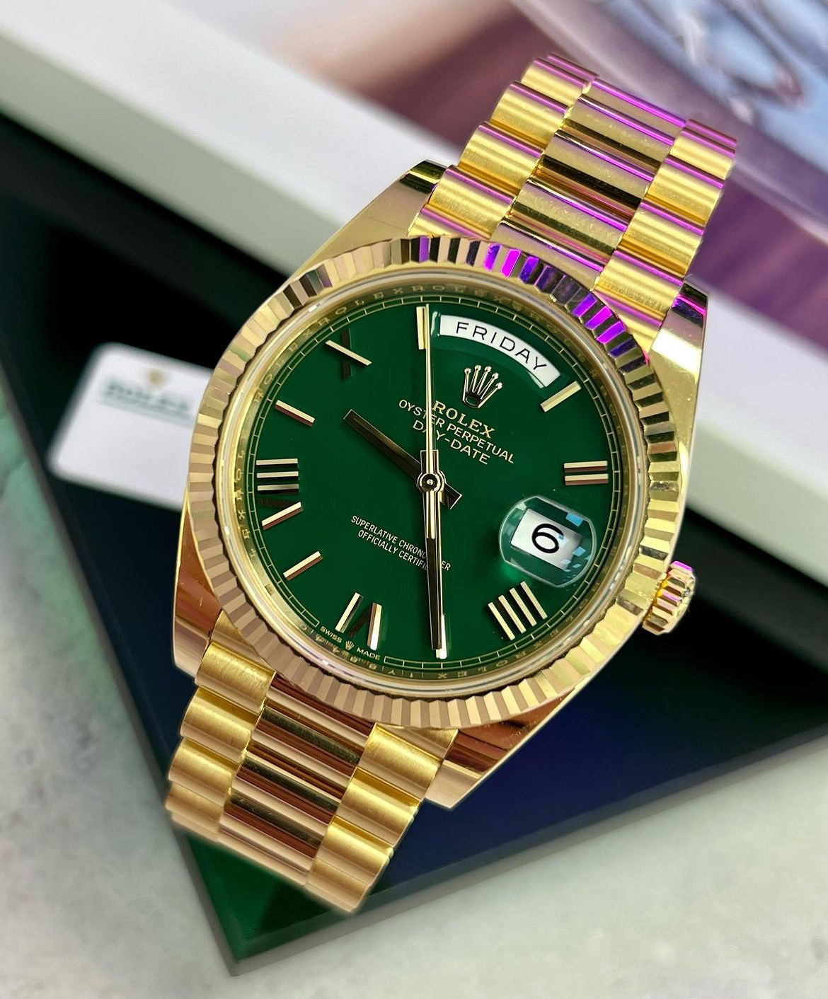 ROLEX DAY-DATE QUADRANTE VERDE