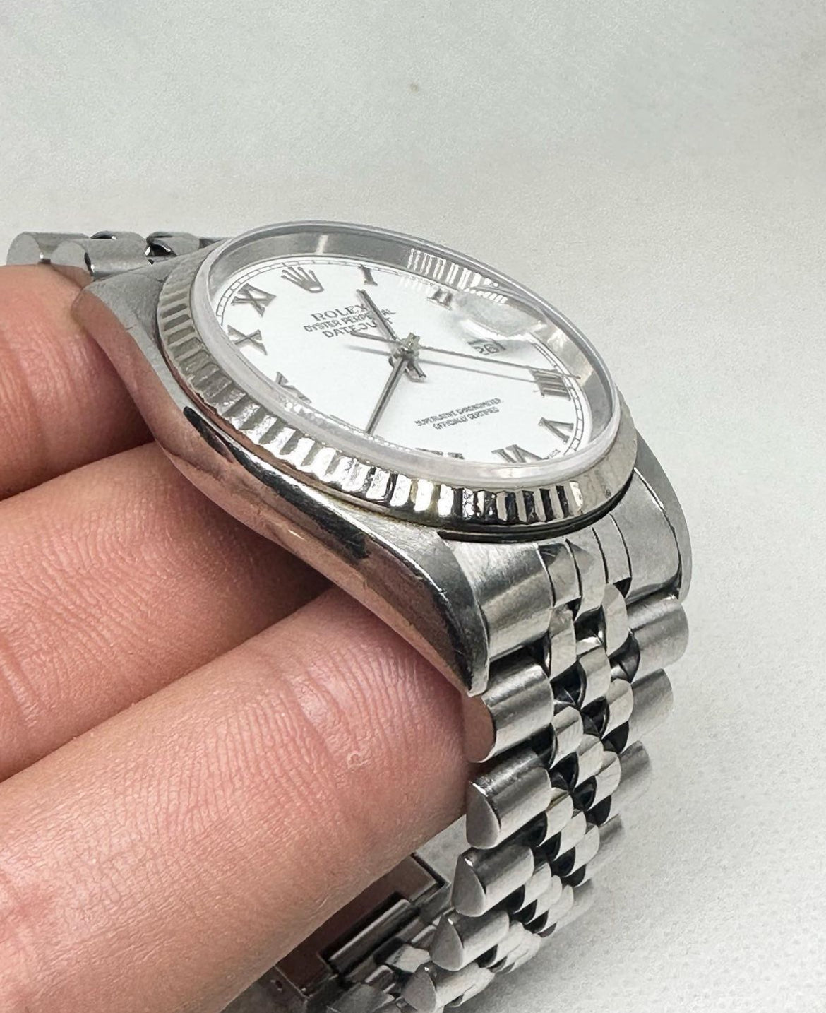 ROLEX DATEJUST JUBILÈE BIANCO ROMAN
