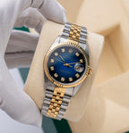 ROLEX DATEJUST JUBILÉE ORO & BLU DIAMOND