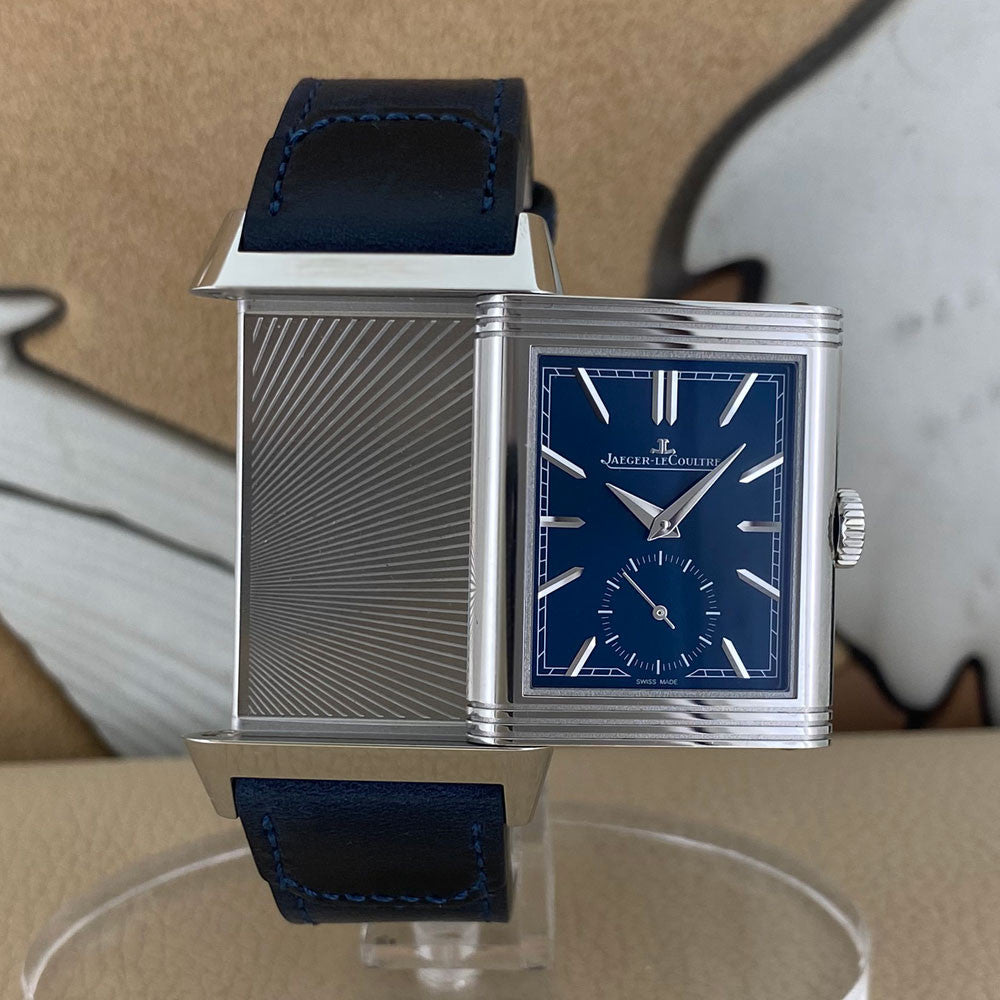 JAEGER Le-COULTRE REVERSO TRIBUTE MONOFACE BLU