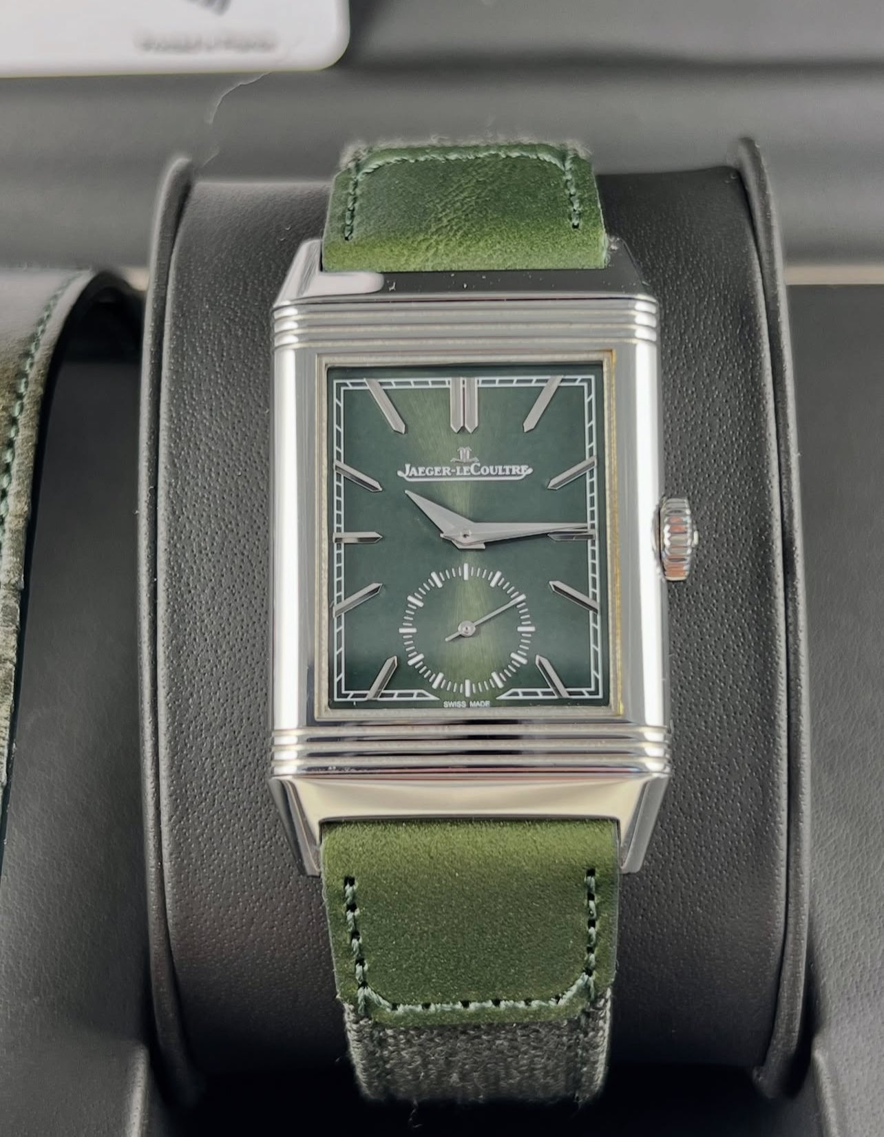 JAEGER LeCOULTRE REVERSO TRIBUTE MONOFACE GREEN