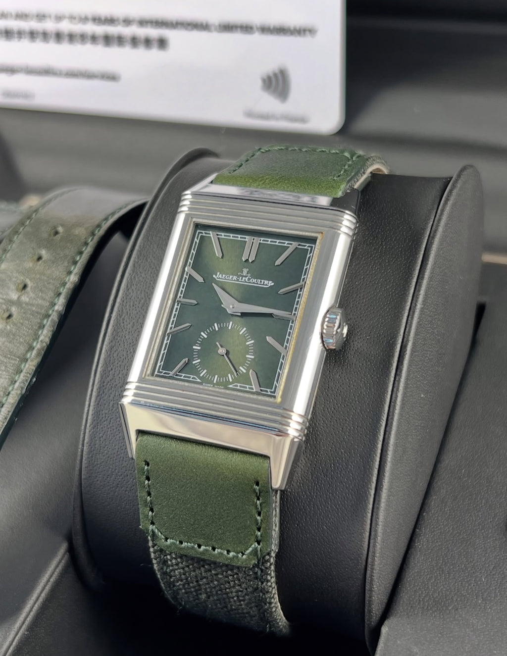 JAEGER LeCOULTRE REVERSO TRIBUTE MONOFACE GREEN