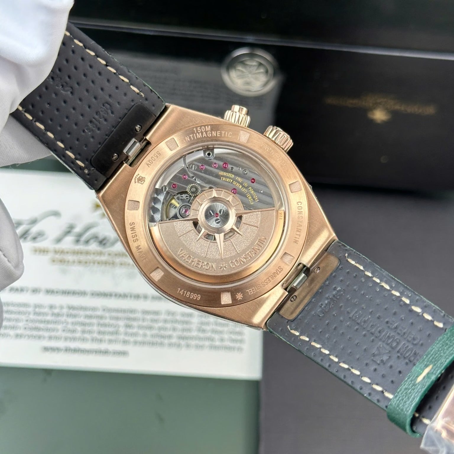 Vacheron CONSTANTIN OVERSEAS DUAL TIME 7900V ROSE GOLD & GREEN DIAL