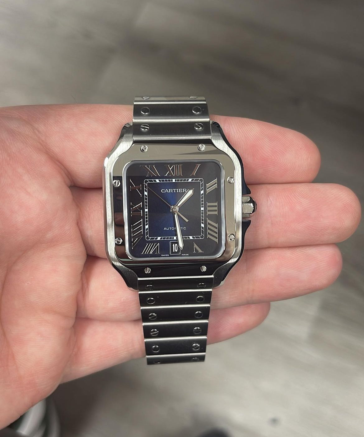 CARTIER SANTOS BLU DIAL