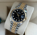 ROLEX DATEJUST JUBILEE ACCIAIO E ORO QUADRANTE NERO DIAMOND