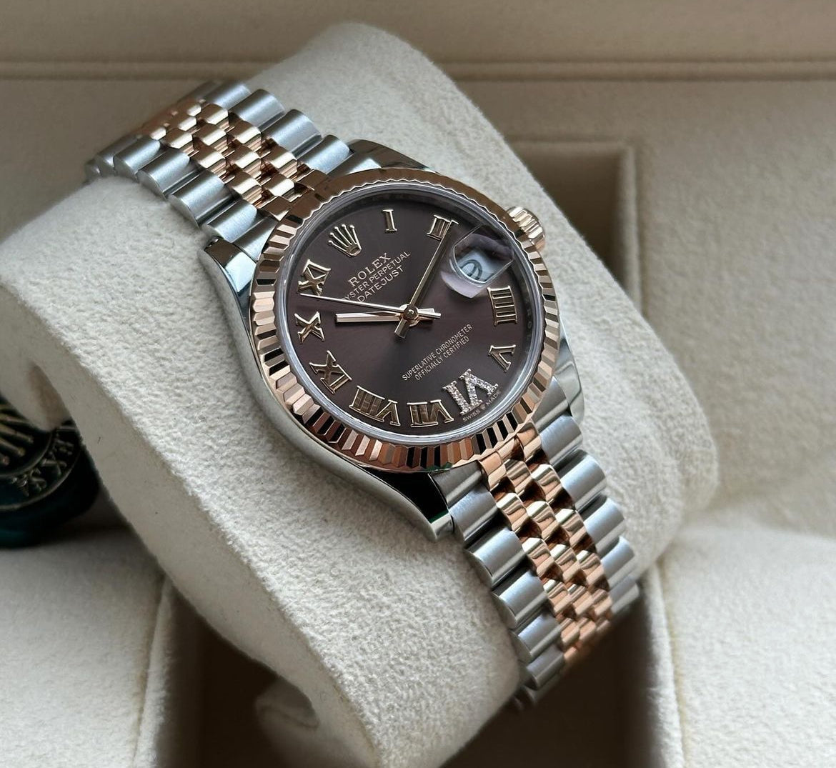 ROLEX DATEJUST JUBILEE CHOCOLATE ROMAN