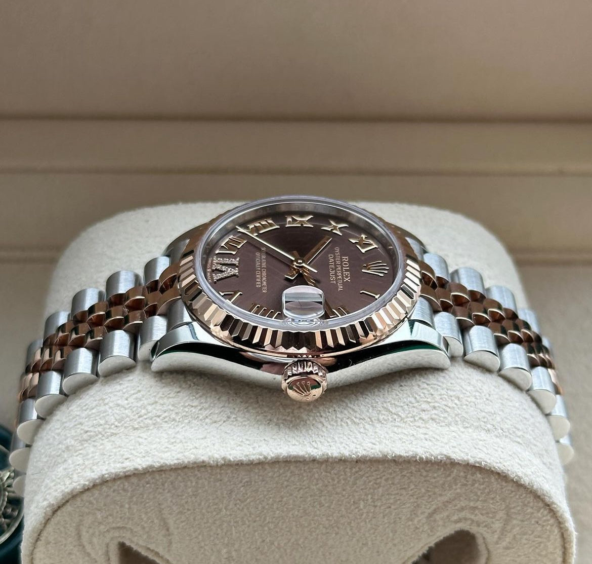 ROLEX DATEJUST JUBILEE CHOCOLATE ROMAN