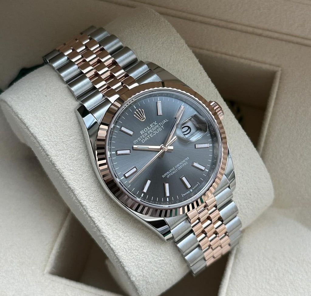 ROLEX DATEJUST JUBILEE GRIGIO RODIO ORO ROSA