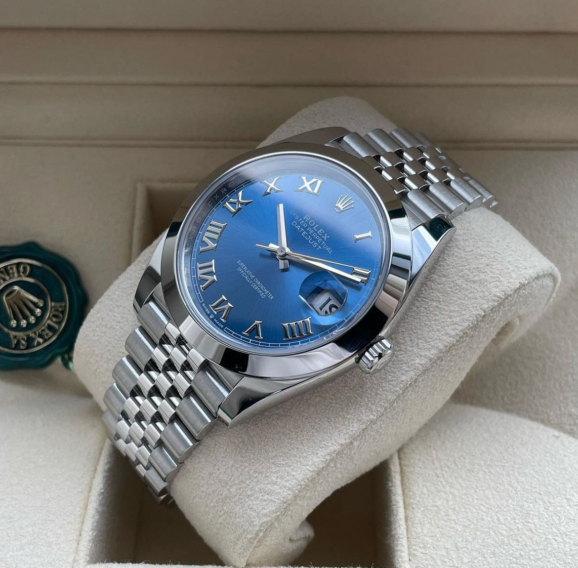 ROLEX DATEJUST JUBILEE BLU ROMAN