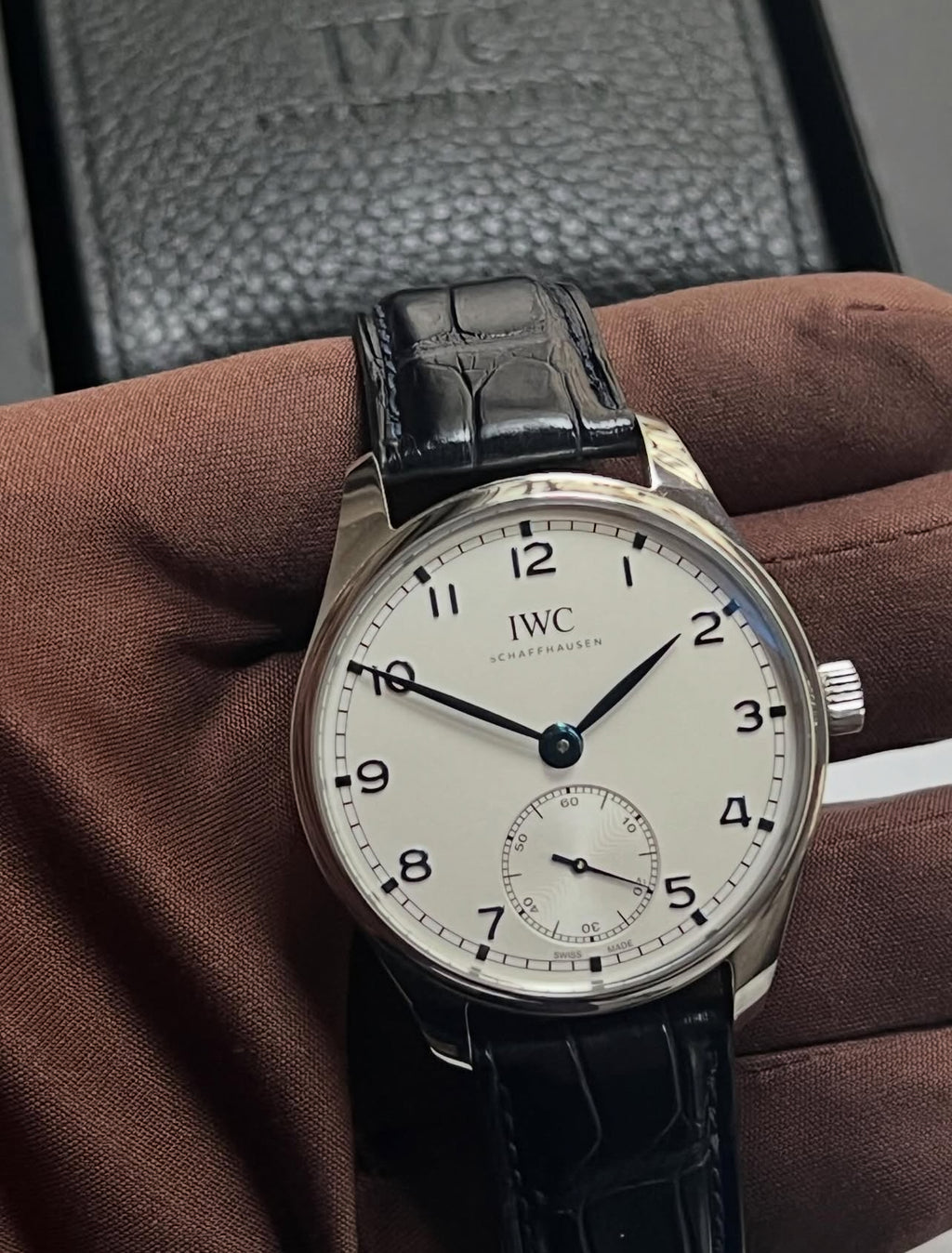 IWC Schaffausen Portugieser Automatic Black Leather