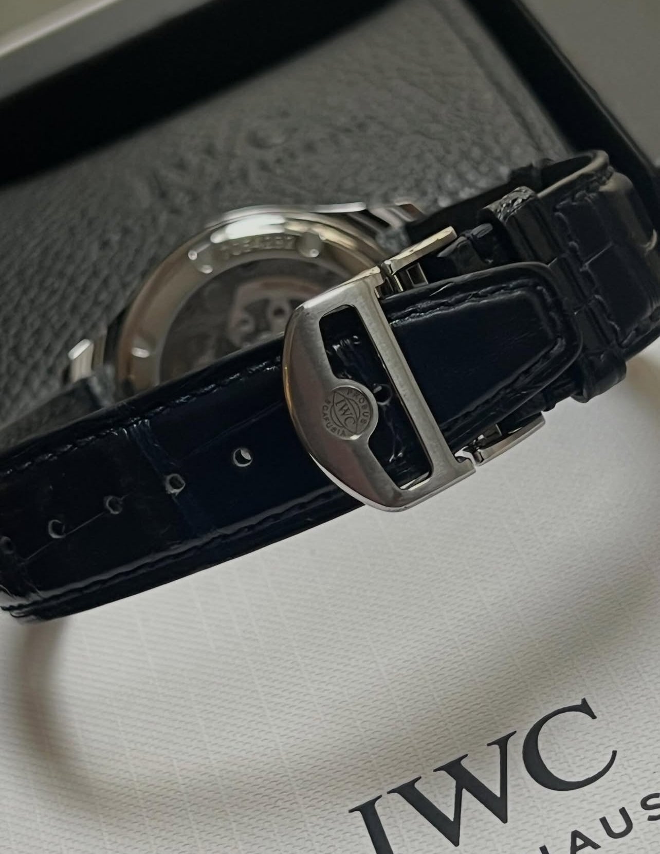 IWC Schaffausen Portugieser Automatic Black Leather