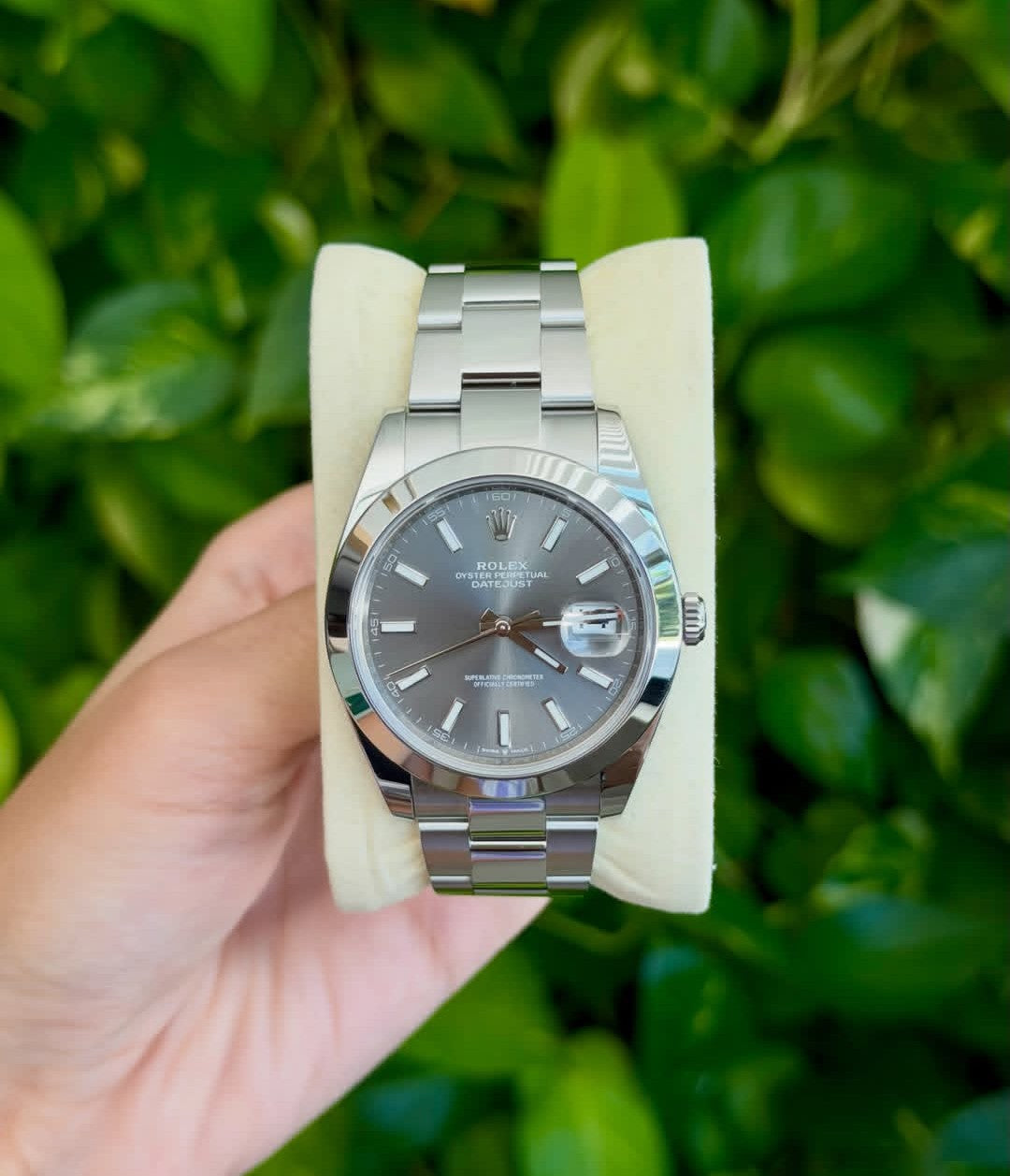 ROLEX DATEJUST OYSTER GRIGIO RODIO