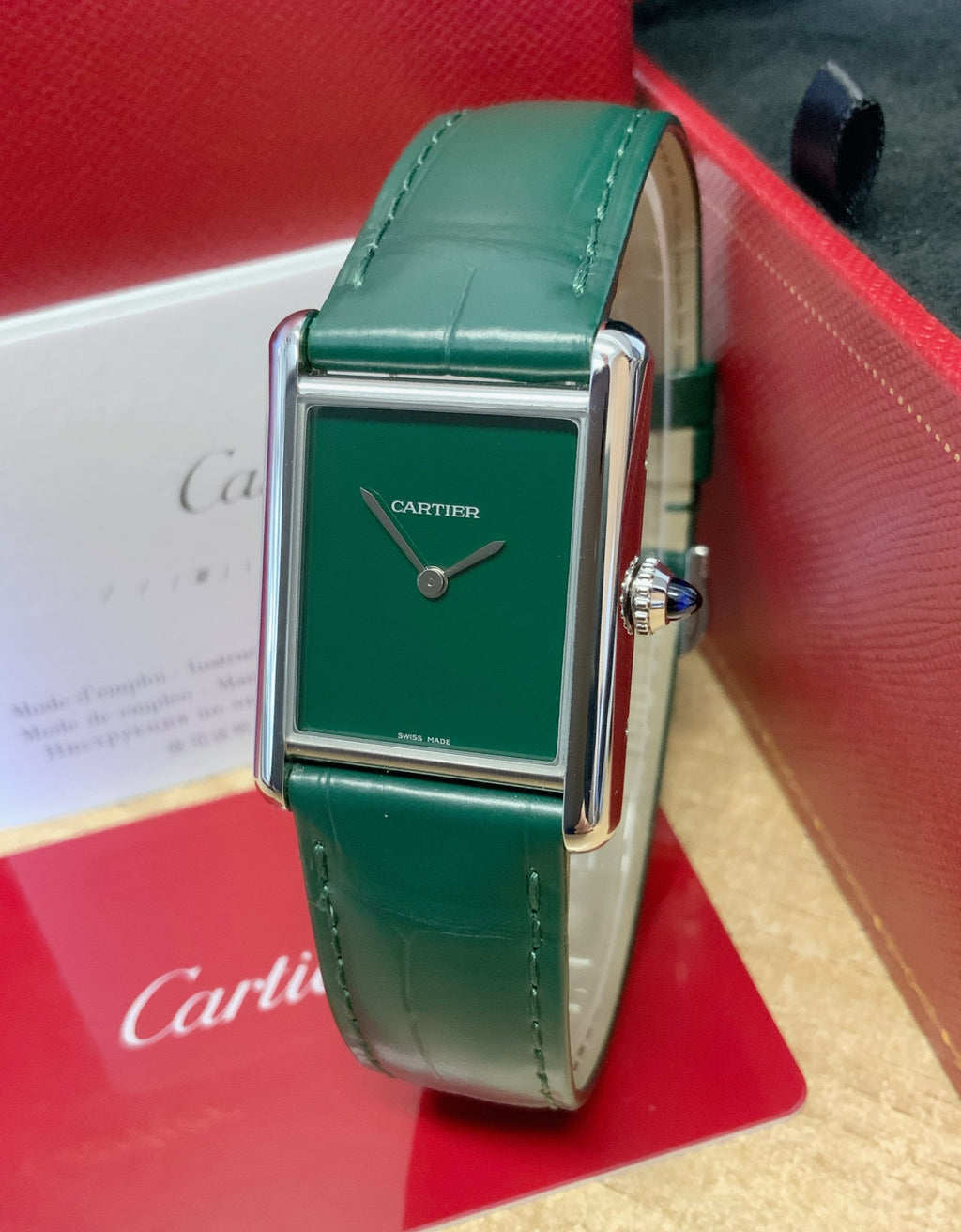 CARTIER TANK MUST ONYX GREEN