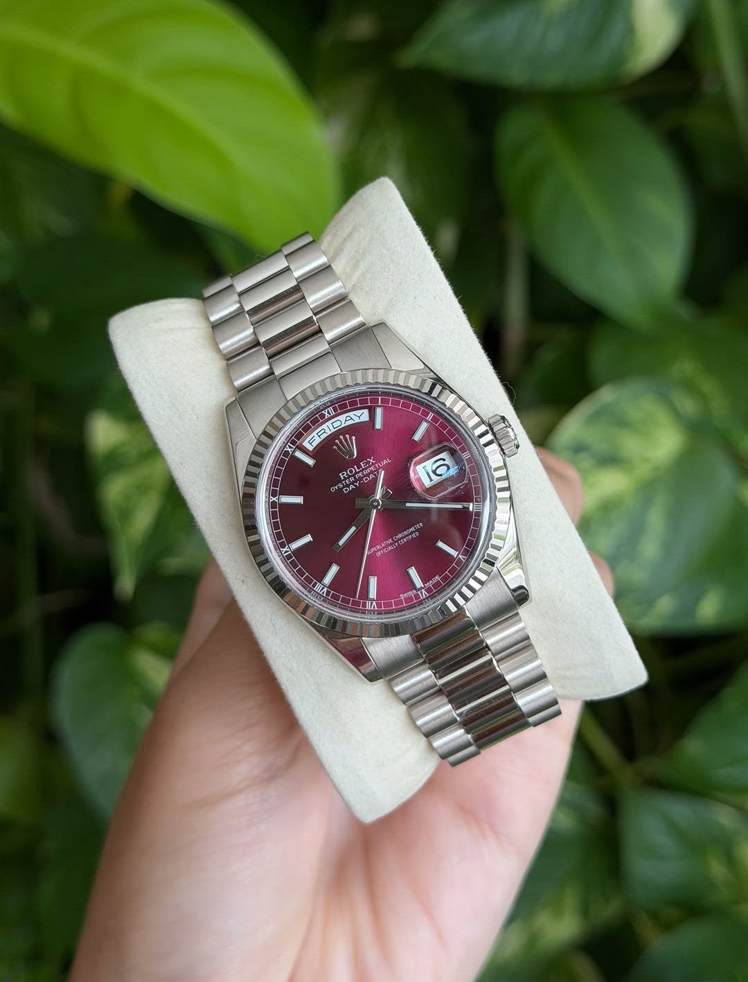 ROLEX DAY-DATE CHERRY