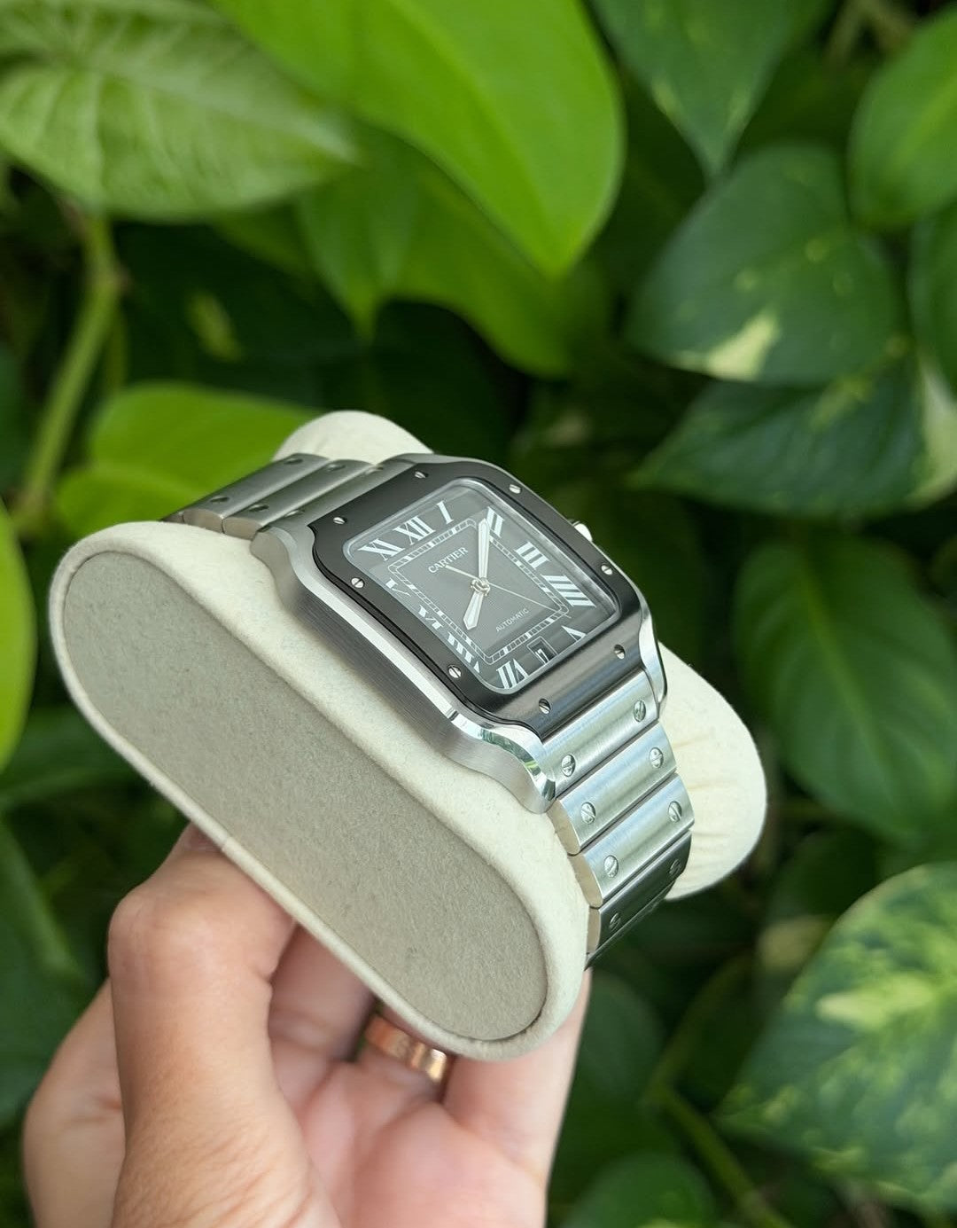 CARTIER SANTOS BLACK/GREY DIAL