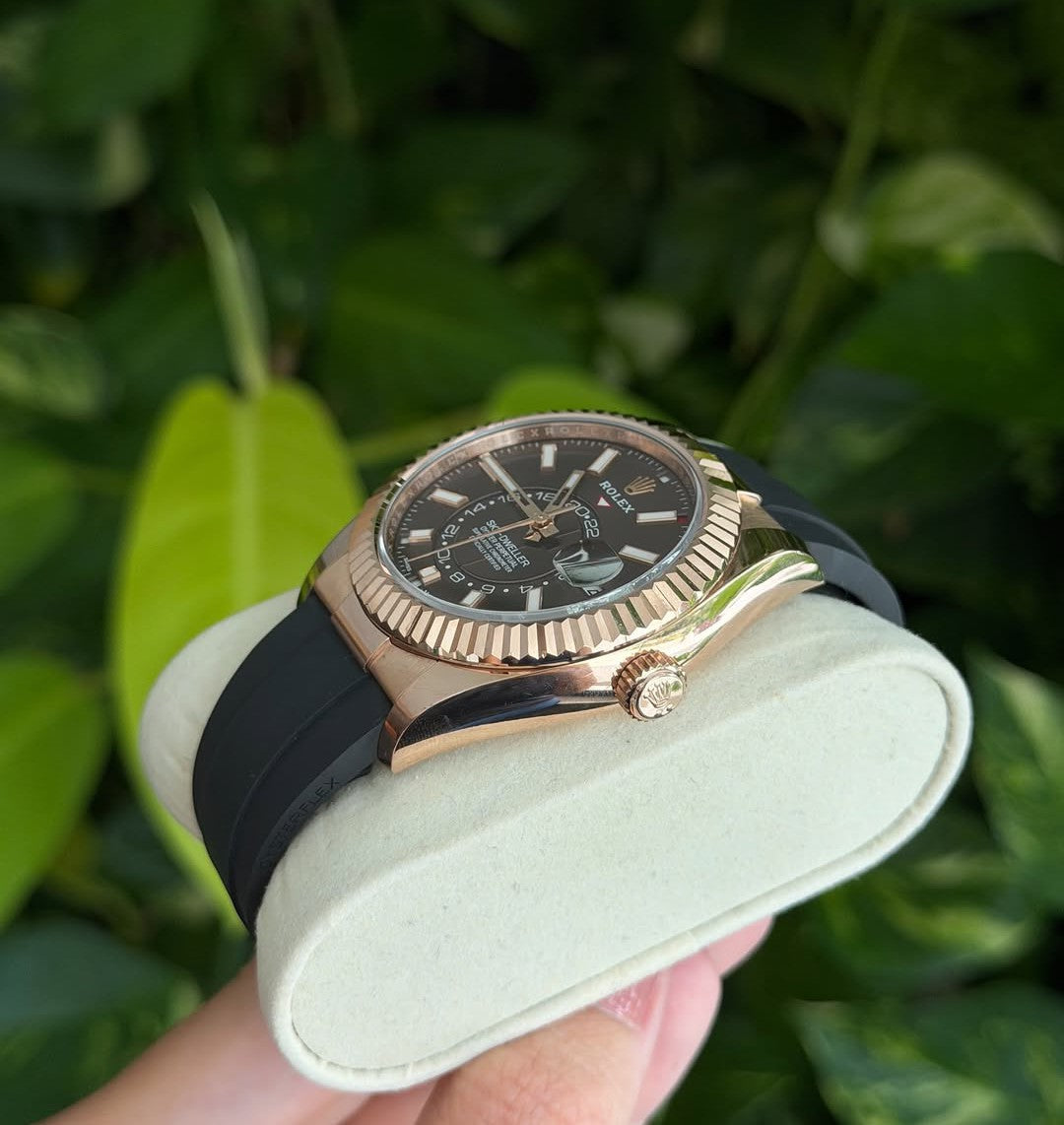 ROLEX SKY DWELLER OYSTERFLEX CHOCOLATE