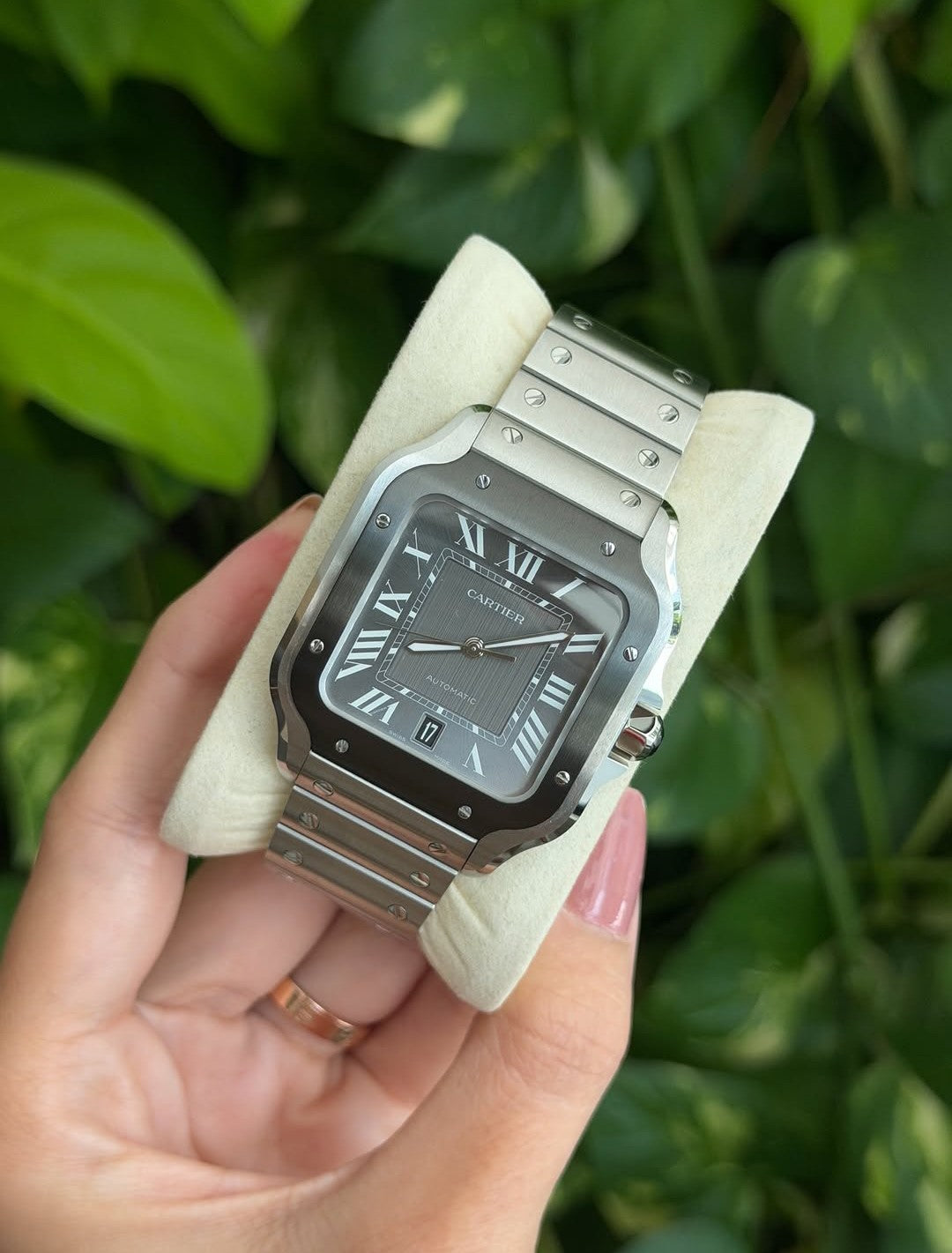 CARTIER SANTOS BLACK/GREY DIAL