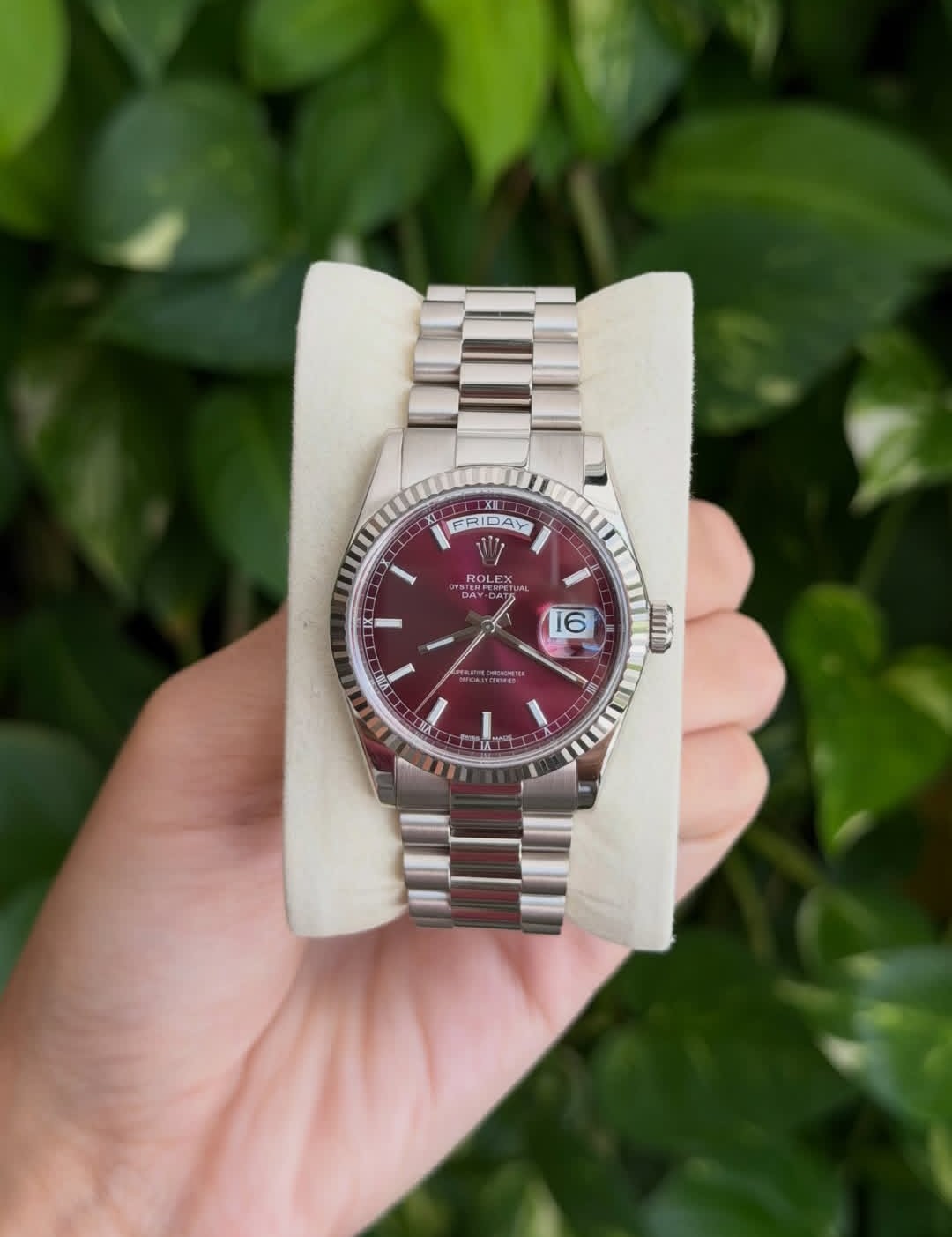 ROLEX DAY-DATE CHERRY