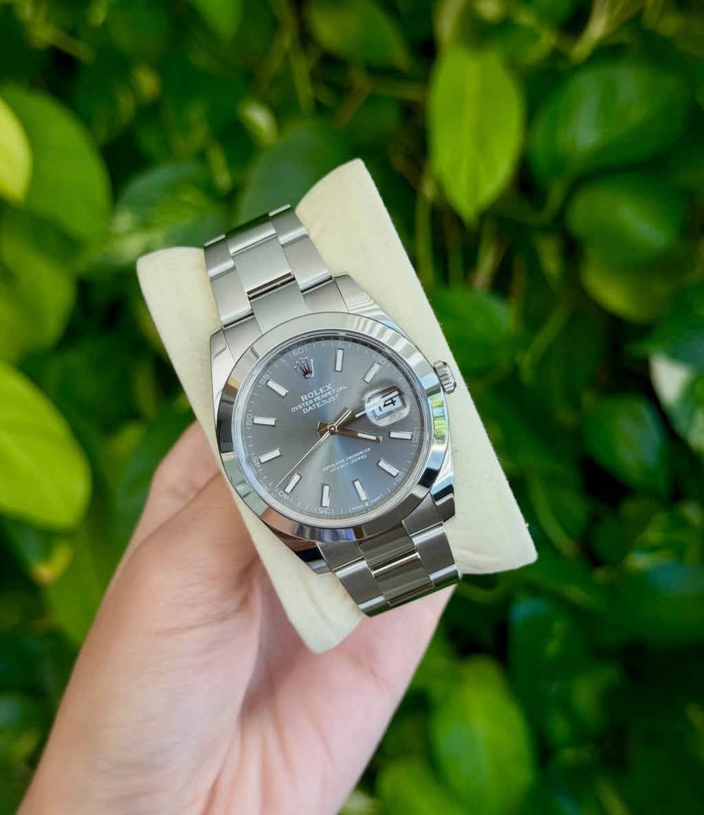ROLEX DATEJUST OYSTER GRIGIO RODIO