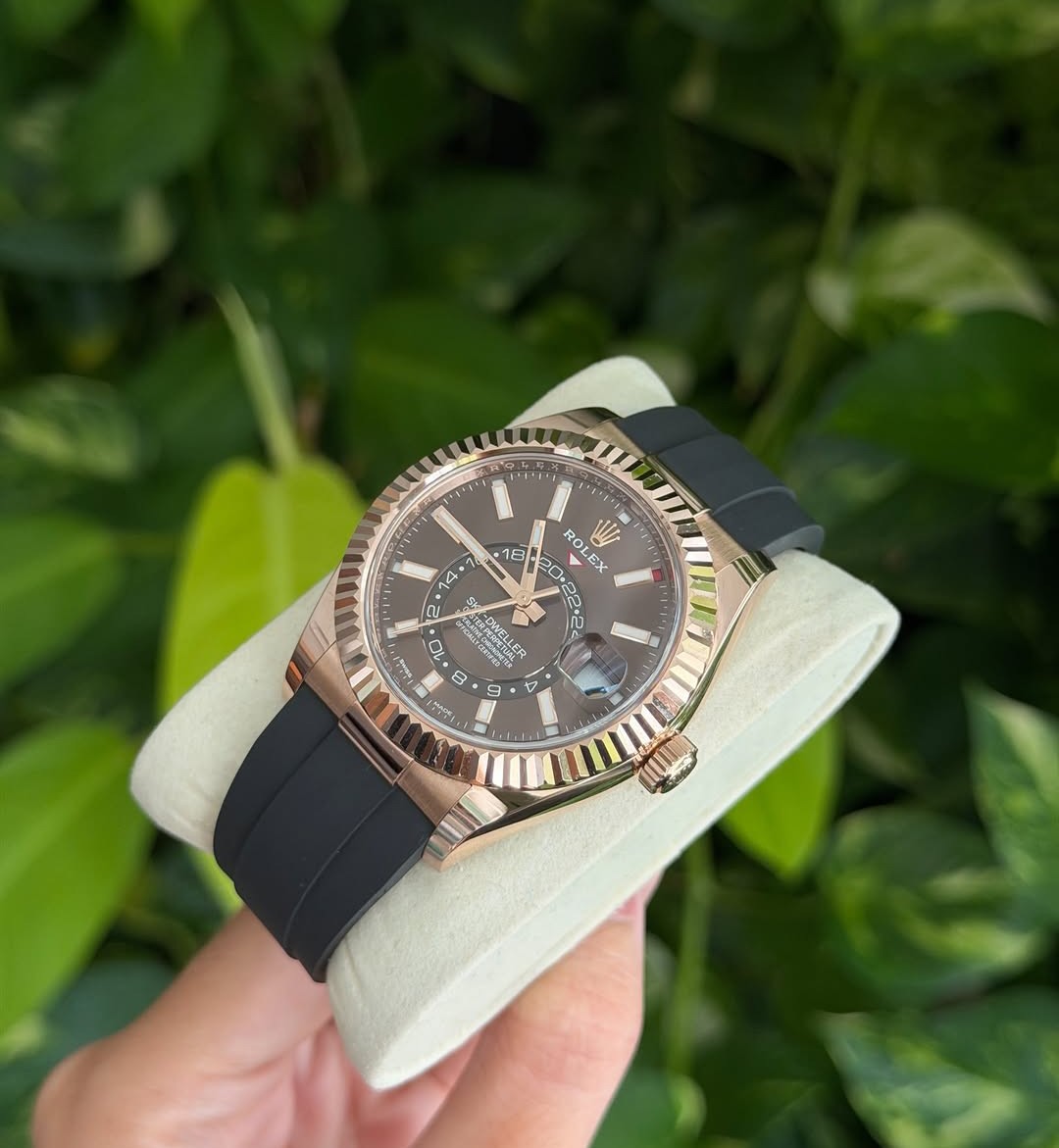 ROLEX SKY DWELLER OYSTERFLEX CHOCOLATE
